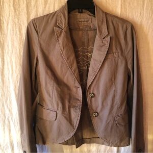 Vintage Paper Denim Cloth army green crop jacket size 1 or S